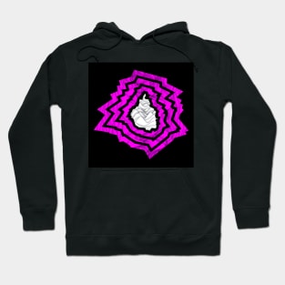 mexico city in risk pattern logo ecopop pink wallpaper Hoodie